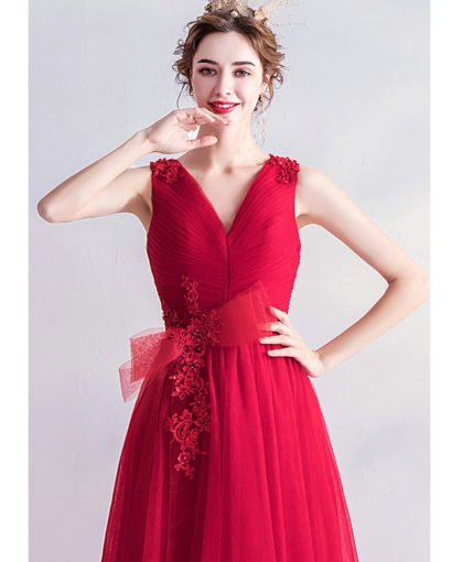 red long formal dress 988-04