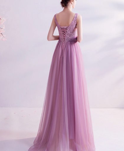purple pink prom dress 997-07
