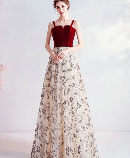 red formal dress 1014-008