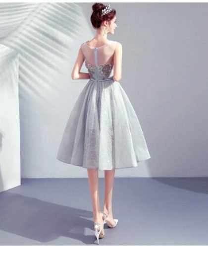 silver cocktail dress 1010-07