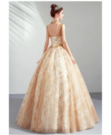 high neck ball gown 1025-004