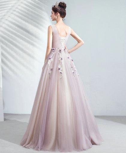 v neck ball gown 1049-004
