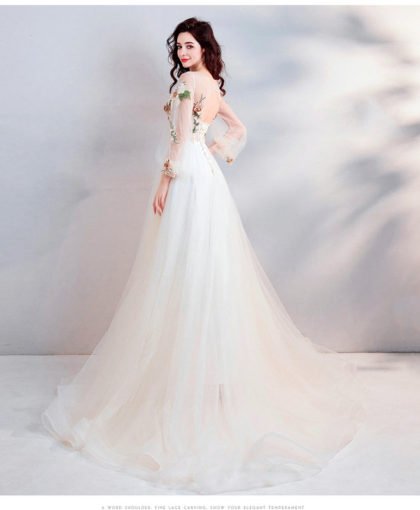 wedding dress with flowers 1029-003