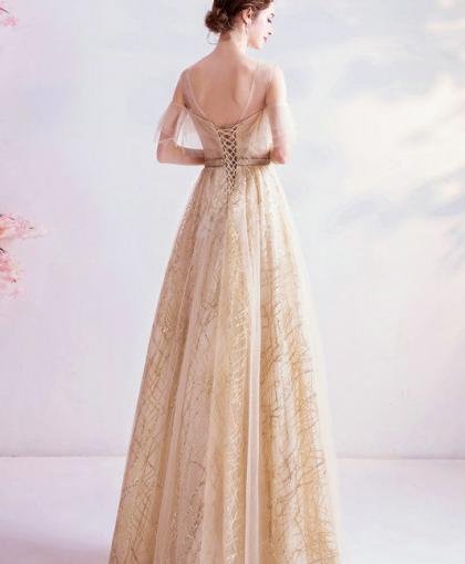 gold long prom dress 1060-002