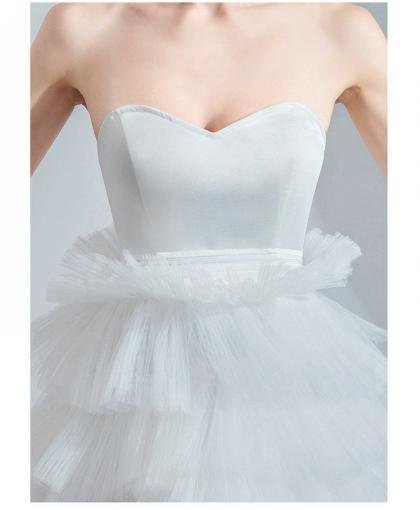 strapless high low wedding dress 1055-002