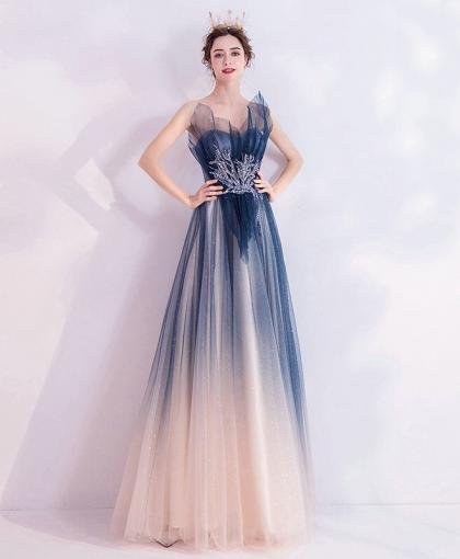 two color prom dress 1113-004