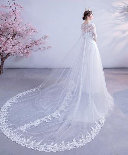 white lace wedding dress 1121-010