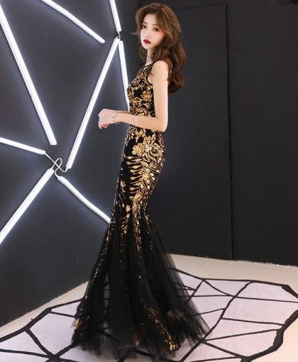 gold and black mermaid dress 1133003