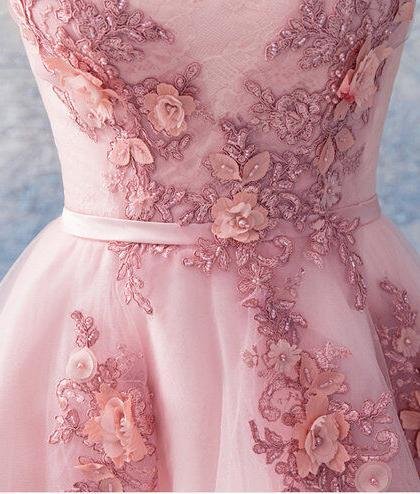 pink short prom dress 1124-004