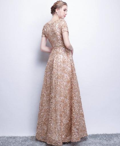 champagne formal dress 1170-005