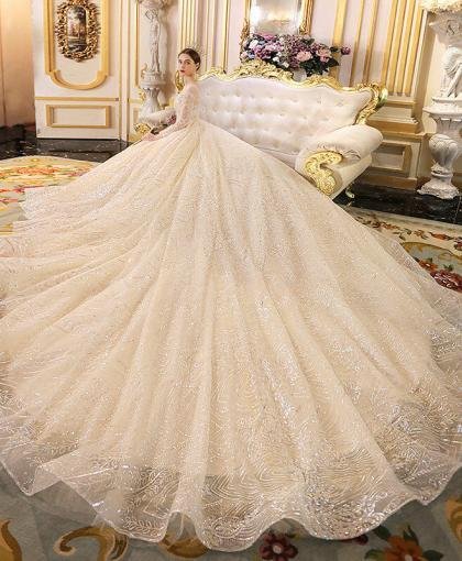 sparkly ball gown wedding dress 1193-003