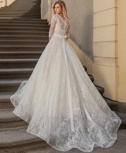 lace a line wedding dress 1206-001