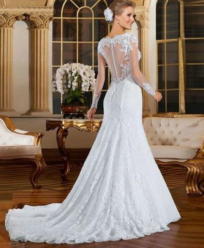 lace mermaid wedding dress 1204-002