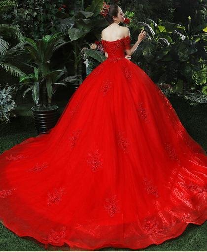 red princess wedding dress 1198-007