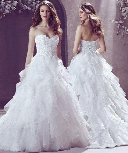 strapless ball gown wedding dress 1200-001