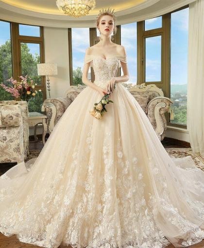 wedding dress with flowers 1197-003
