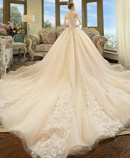 wedding dress with flowers 1197-005