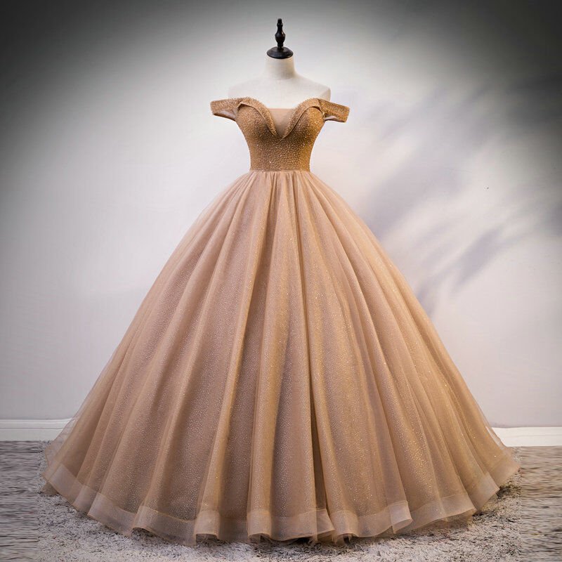 rose gold sweet 15 dresses