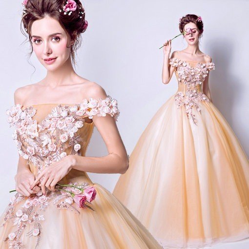 Gold Quinceanera Dress Sweet 15 Dresses Cheap - Cheap Prom Dress ...