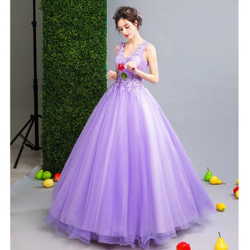 V Neck Lavender Quinceanera Dress - Cheap Prom Dress,Evening Dress ...