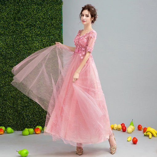 Prom Dress Long Pink Evening Gown - Cheap Prom Dress,Evening Dress ...