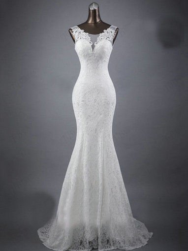 Off Shoulder Mermaid White Wedding Dress For Sale