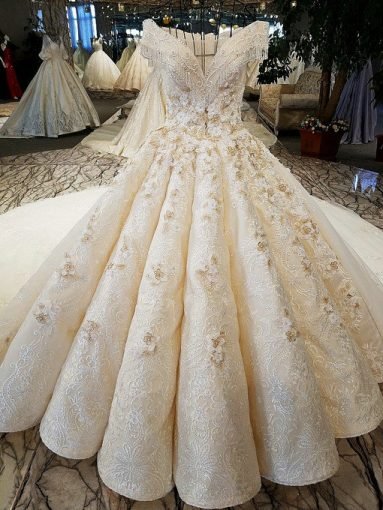 Off The Shoulder Ball Gown Wedding Dress Plus Size Bridal Gown