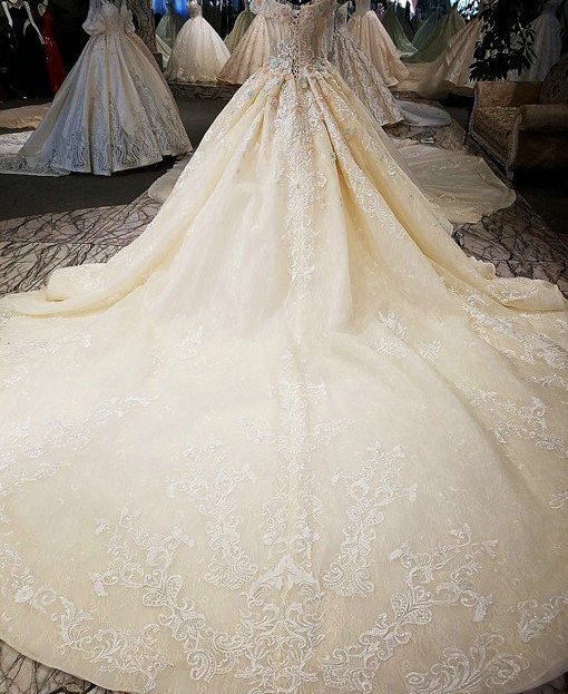 Off Shoulder Ball Gown Wedding Bridal Gown Plus Size Dress