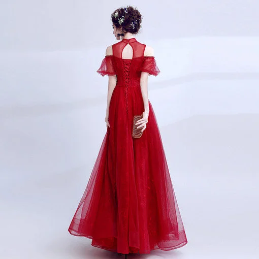 red evening dress-0545-04