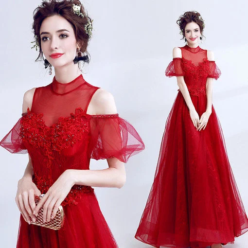 red evening dress-0545-06