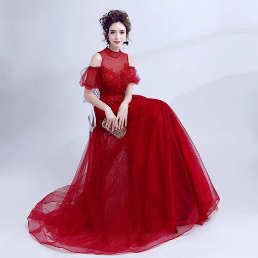 red evening dress-0545-07