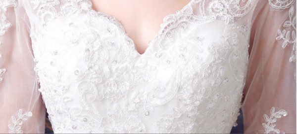 v neck wedding dress-0559-01