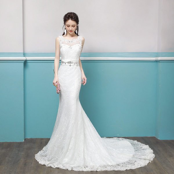 lace wedding dress mermaid 0687-03