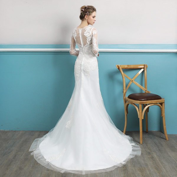 wedding dress long sleeve mermaid 0690-11