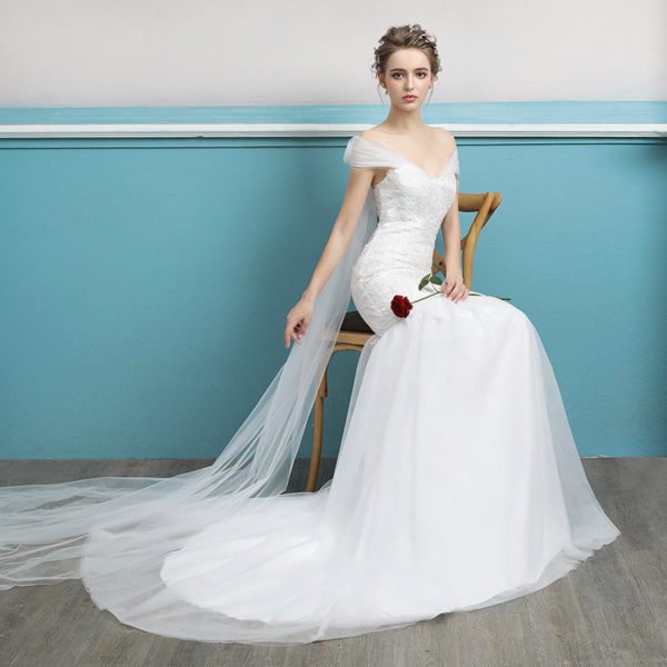 wedding dress mermaid ivory 0692-06