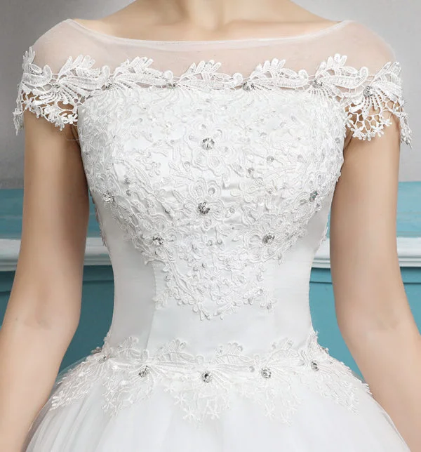 wedding dress short sleeves 0695-03