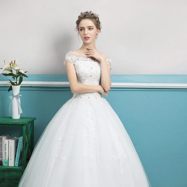 wedding dress short sleeves 0695-05