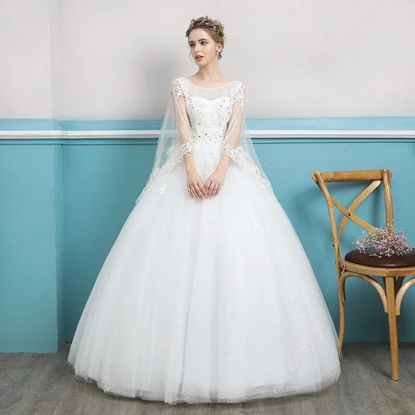 wedding dress with cape 0693-04