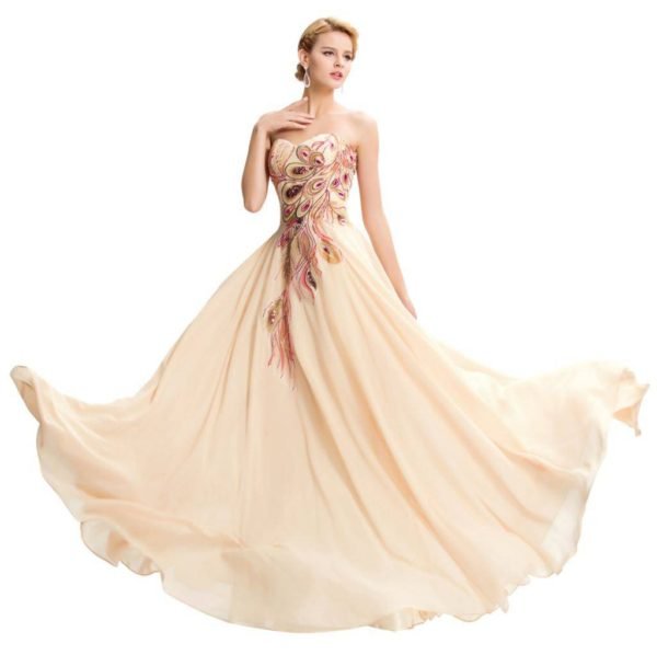 bridesmaid dress strapless-073401