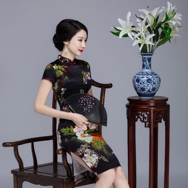 cheongsam black 745-08