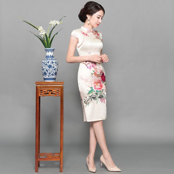chinese dress knee length 746-03