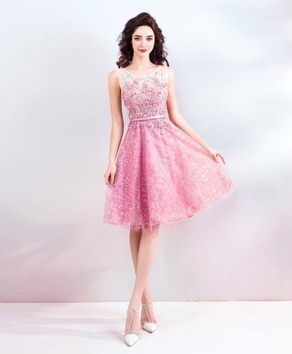 girls pink party dress