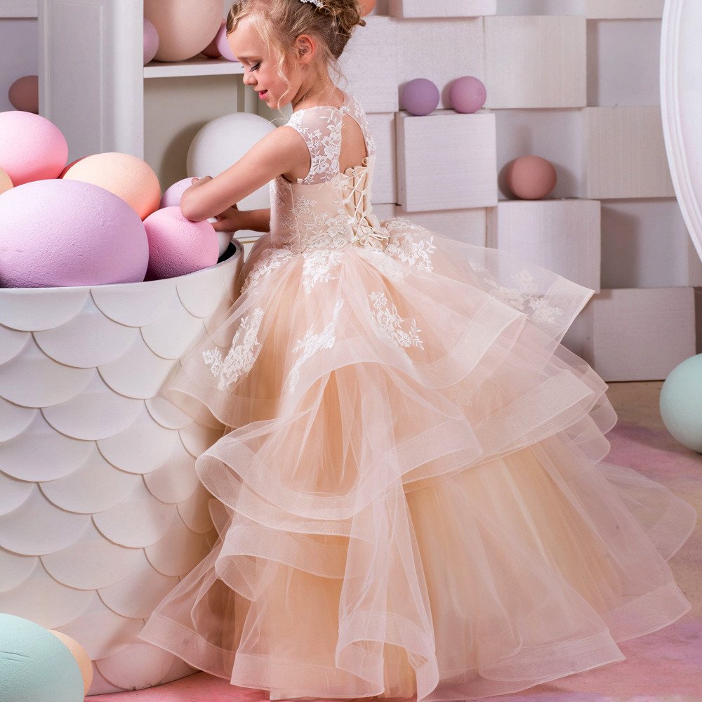 ballgown tulle flower girl dresses