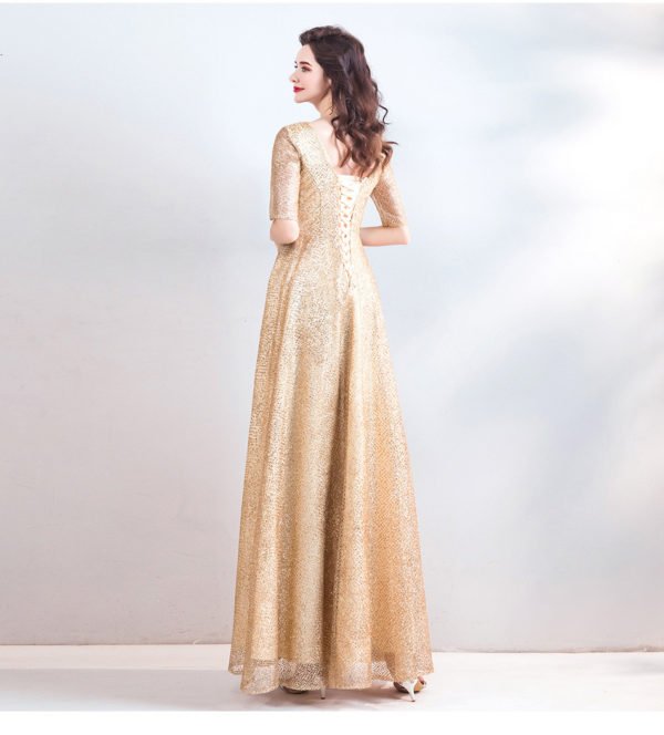 gold evening gown 787-05