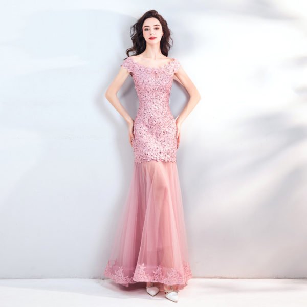 pink mermaid prom dress 773-06pink mermaid prom dress 773-06