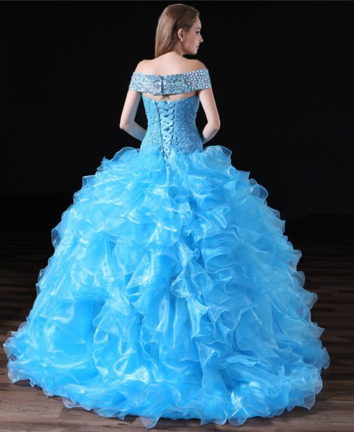 15 Quinceanera Dress Light Blue Ball Gown Prom Dress