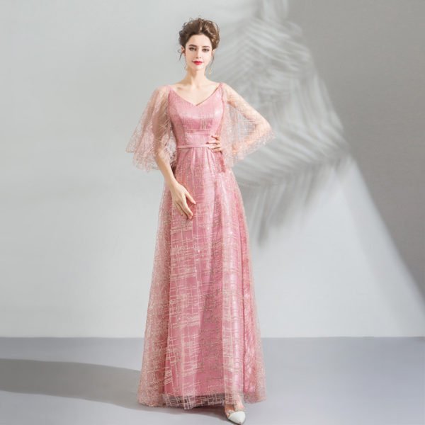 pink formal dress 0806-07