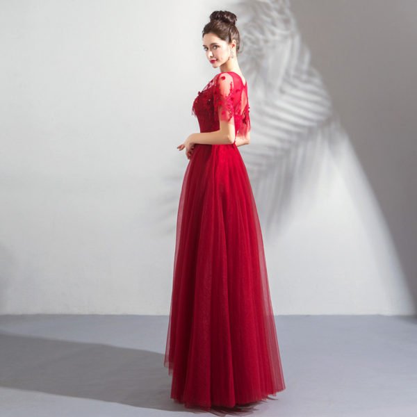 red formal dress long 0800-05