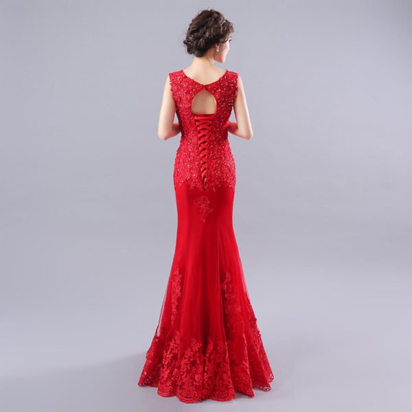 red long evening dress-0858-03