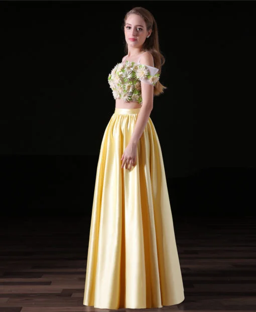 sunflower prom dress